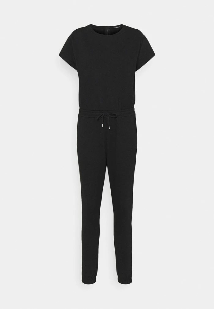Even&Odd Short Sleeves Sweat Loung Jumpsuit - Jumpsuit - Black 3 Even&Odd Short Sleeves Sweat Loung Jumpsuit - Jumpsuit - Black