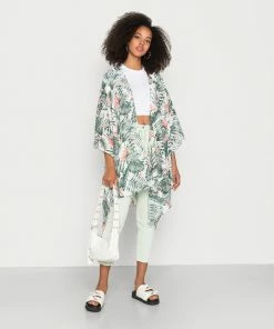 Even&Odd Summer Jacket - White/green/pink -Even&Odd Sales Store 011f90741b33439ea47af46849962c48