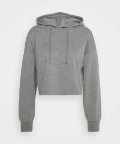 Even&Odd BASIC - Cropped Oversized Hoodie - Hoodie - Mottled Grey -Even&Odd Sales Store 01b389e77ed7496ab7e7448467530498