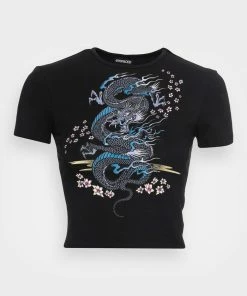 Even&Odd TAYLOR JAPANESE DRAGON WITH FLOWERS TEE - Print T-shirt - Black 10 Even&Odd TAYLOR JAPANESE DRAGON WITH FLOWERS TEE - Print T-shirt - Black -Even&Odd Sales Store 01c9c77229e748d7bbc49082d5db4016