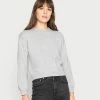Even&Odd POINTELLE CREW NECK JUMPER - Jumper - Mottled Light Grey -Even&Odd Sales Store 01fd94296d474d5f827668e65b1e2502