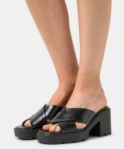 Even&Odd Heeled Mules - Black