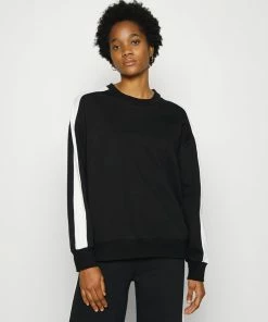 Even&Odd OVERSIZED SWEATSHIRT WITH STRIPE - Sweatshirt - Black