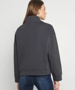 Even&Odd OVERSIZED POPPER HIGH NECK - Sweatshirt - Grey -Even&Odd Sales Store 038c50d29bb9457883e75fbc46d8f1e2