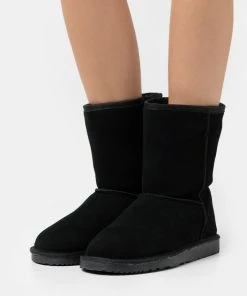 Even&Odd WINTER BOOTIES LEATHER - Classic Ankle Boots - Black