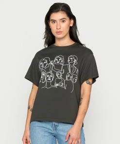 Even&Odd Print T-shirt - Anthracite