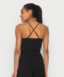 Even&Odd CHAIN STRAPS GOING OUT PLAYSUIT - Jumpsuit - Black/silver -Even&Odd Sales Store 06e763b990114221bf837474d10a7cf6