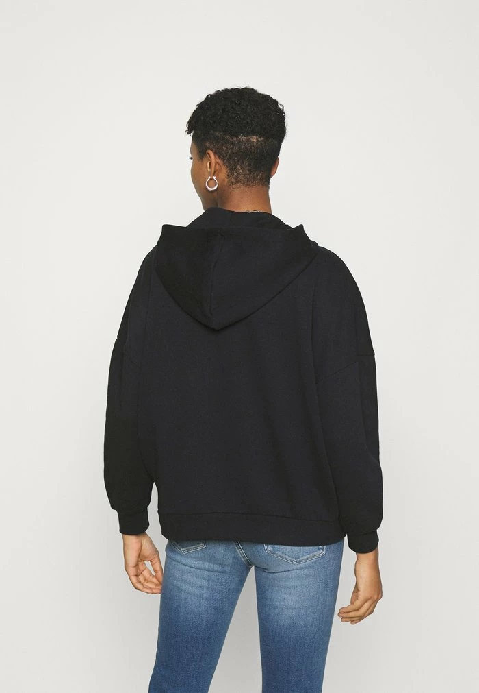 Even&Odd HOODIE LONG WITHOUT DRAWCORD AND POCKET - Hoodie - Black 5 Even&Odd HOODIE LONG WITHOUT DRAWCORD AND POCKET - Hoodie - Black - Image 3