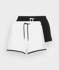 Even&Odd 2 PACK - Shorts - Black/white -Even&Odd Sales Store 096308b5355046e38ab300b55c7d17e7