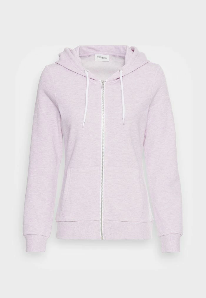 Even&Odd Zip-up Sweatshirt - Mottled Lilac 6 Even&Odd Zip-up Sweatshirt - Mottled Lilac - Image 4