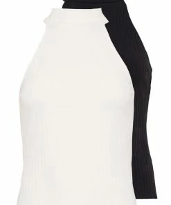 Even&Odd 2 PACK - Top - Off-white/black