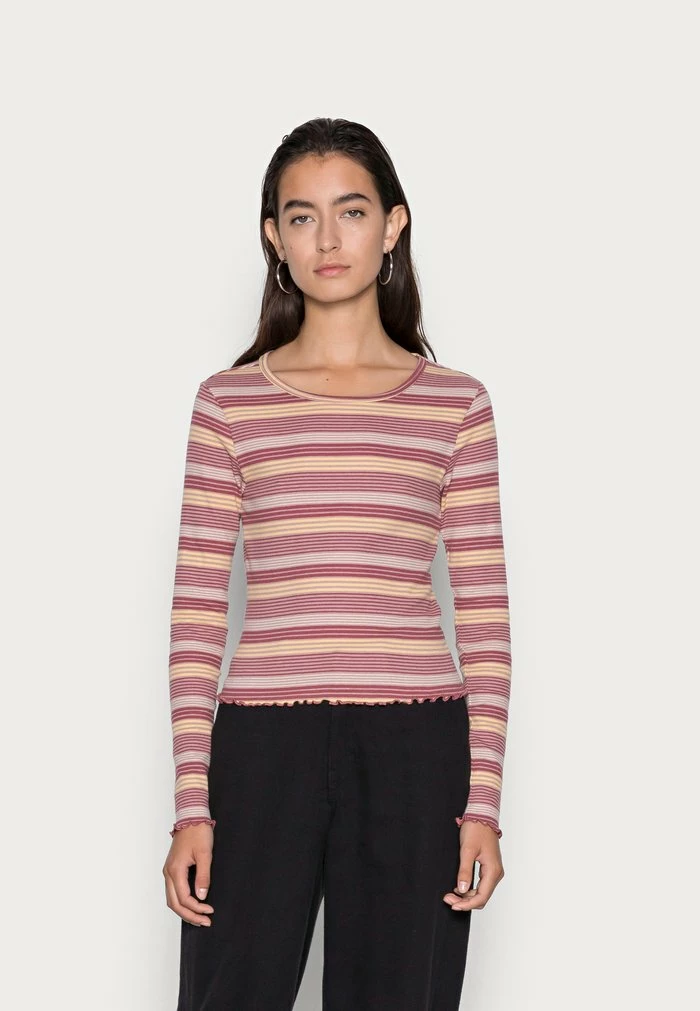 Even&Odd CROPPED CREWNECK LONG SLEEVE - Long Sleeved Top - Red 3 Even&Odd CROPPED CREWNECK LONG SLEEVE - Long Sleeved Top - Red