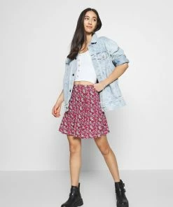 Even&Odd 2 PACK - A-line Skirt - Black/red