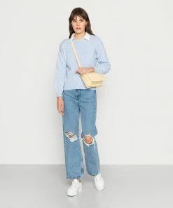 Even&Odd POINTELLE CREW NECK JUMPER - Jumper - Mottled Light Blue -Even&Odd Sales Store 0dc41e0e34ae43e29065ad63b6361f88