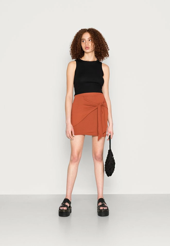 Even&Odd Mini Skirt - Brown 4 Even&Odd Mini Skirt - Brown - Image 2