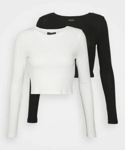 Even&Odd 2 PACK - Long Sleeved Top - Black/white -Even&Odd Sales Store 0def7e9d85124f32b880cc43df92455c