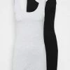 Even&Odd 2 PACK - Shift Dress - Grey/black -Even&Odd Sales Store 179e30f2f5dd42878e166b58478d4955