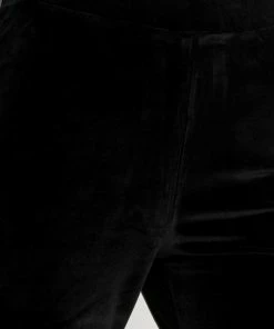 Even&Odd Velvet Flared Leg Trousers - Trousers - Black -Even&Odd Sales Store 1bce201ee20b4fa99afcea1a404f5d18