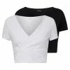 Even&Odd 2 PACK - Print T-shirt - Black/white -Even&Odd Sales Store 1c58d204f2464b8694492b6eb2890fb9
