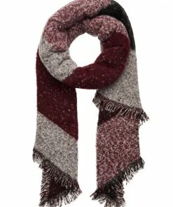 Even&Odd Scarf - Dark Red/black