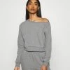 Even&Odd Off Shoulder&Jogger Set - Sweatshirt - Mottled Grey -Even&Odd Sales Store 1f61bd90f9104baab3e2805e0ea0fa4a