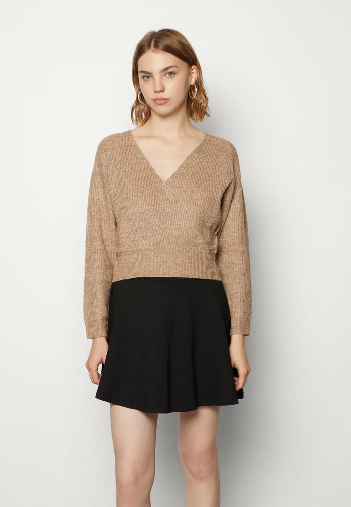 Even&Odd WRAP JUMPER - Jumper - Camel 3 Even&Odd WRAP JUMPER - Jumper - Camel