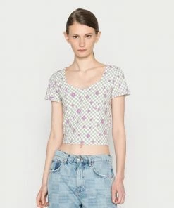 Even&Odd Print T-shirt - White/green