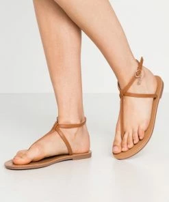 Even&Odd T-bar Sandals - Cognac