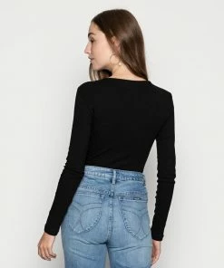 Even&Odd BODYSUIT BASIC - Long Sleeved Top - Black -Even&Odd Sales Store 214c3f710e0c4d9b9a26071e900e8325