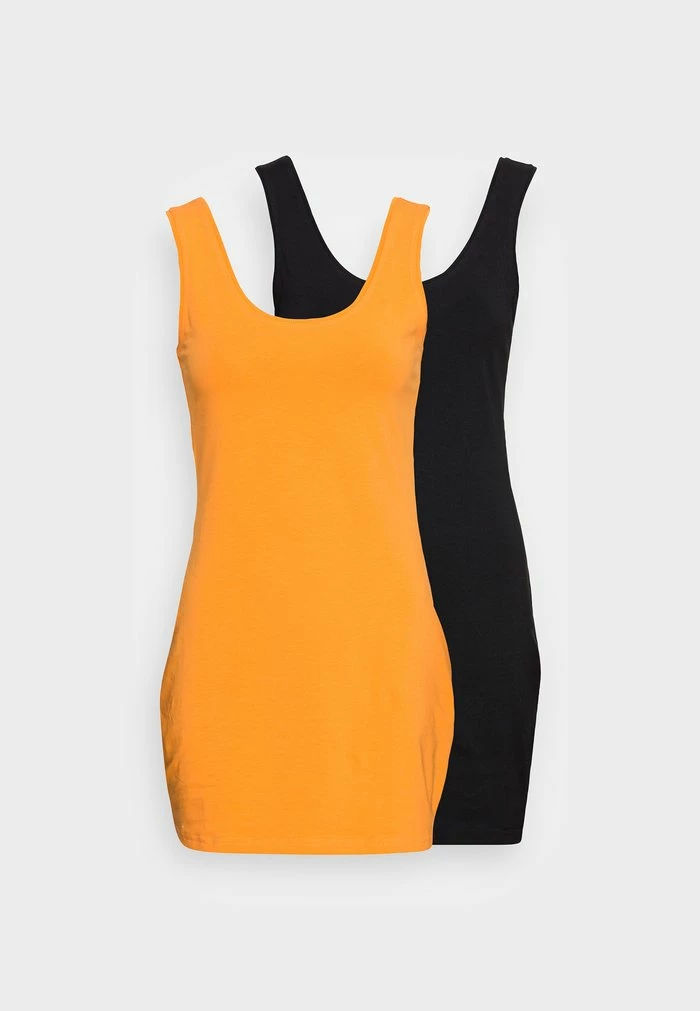 Even&Odd 2 PACK - Shift Dress - Black/orange 7 Even&Odd 2 PACK - Shift Dress - Black/orange - Image 5