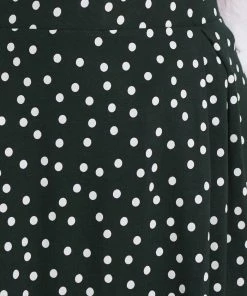 Even&Odd A-line Skirt - White/dark Green -Even&Odd Sales Store 2541805d37234bf88f96026c56dfcd10