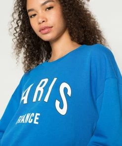 Even&Odd PRINTED LOOSE FIT - Sweatshirt - Blue -Even&Odd Sales Store 25534442ecc446bd9a4bfe2e00676195