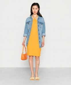 Even&Odd Jersey Dress - Dark Yellow -Even&Odd Sales Store 26754e4ea1134a8f85470935f55a9e55