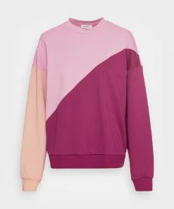 Even&Odd Sweatshirt - Beige/pink/bordeaux -Even&Odd Sales Store 26e955bce4844a40af75bc48b894421e