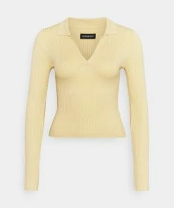 Even&Odd POLO NECKLINE JUMPER - Jumper - Light Yellow