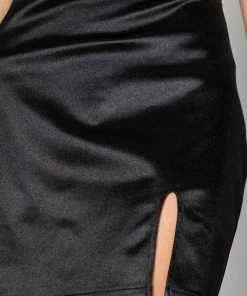 Even&Odd BODYCON SKIRT WITH SLIT - Mini Skirt - Black -Even&Odd Sales Store 29d4f760e88148d2bd64f64f92b9235d