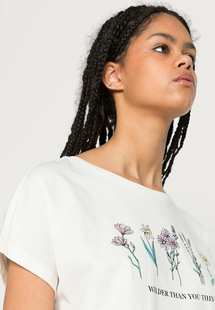 Even&Odd Print T-shirt - White 7 Even&Odd Print T-shirt - White - Image 5