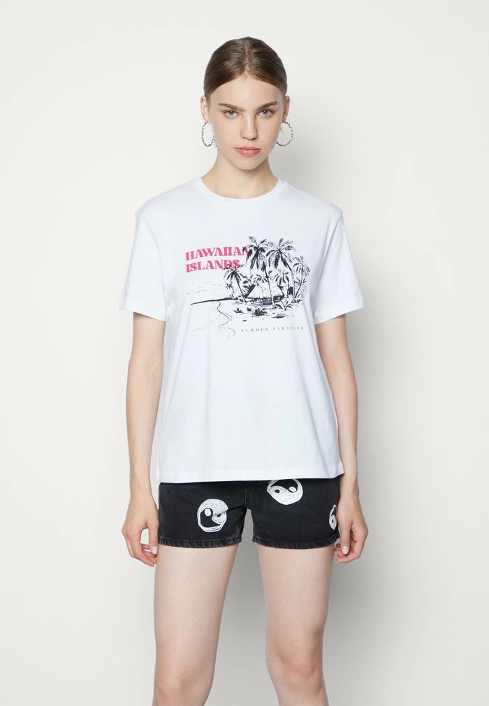 Even&Odd Print T-shirt - White 3 Even&Odd Print T-shirt - White