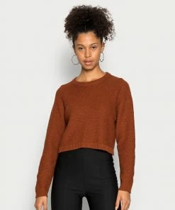 Even&Odd CREWNECK JUMPER - Jumper - Brown