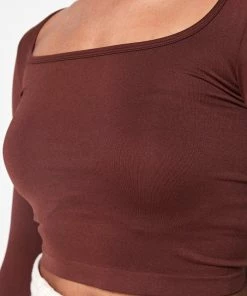 Even&Odd Long Sleeved Top - Brown -Even&Odd Sales Store 304948bdd05c44a199611cbdea89d660