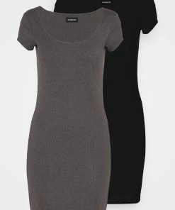 Even&Odd 2 PACK - Jersey Dress - Black/mottled Grey -Even&Odd Sales Store 3133cbb312b041ba8a50eee456b0d3f6