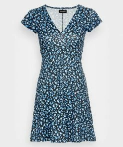 Even&Odd Jersey Dress - Black/blue -Even&Odd Sales Store 3152ac45b01d41ddae501b56cbbf095e