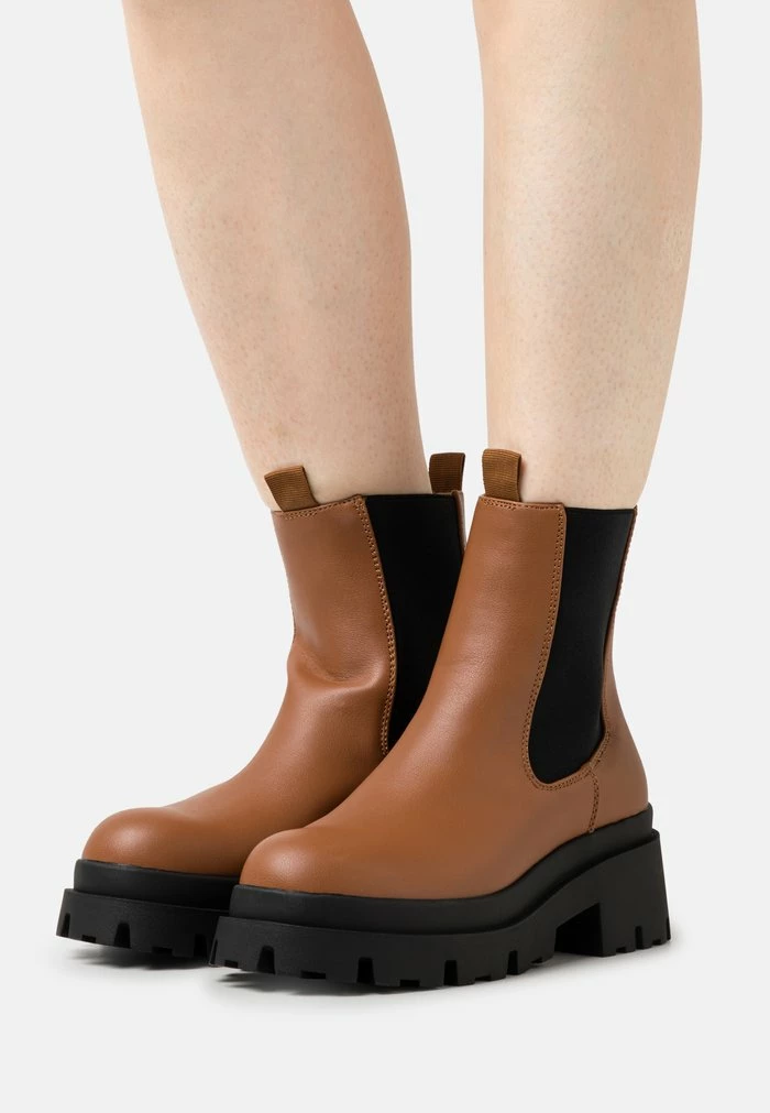 Even&Odd Platform Ankle Boots - Cognac 3 Even&Odd Platform Ankle Boots - Cognac