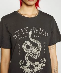 Even&Odd Print T-shirt - Anthracite -Even&Odd Sales Store 338a19882a1f44a387023c51cd949f9a