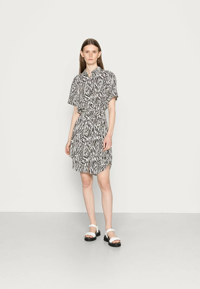 Even&Odd Shirt Dress - Black/white 3 Even&Odd Shirt Dress - Black/white