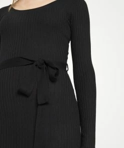 Even&Odd KNIT BELTED MIDI DRESS WITH SLIT - Shift Dress - Black 13 Even&Odd KNIT BELTED MIDI DRESS WITH SLIT - Shift Dress - Black -Even&Odd Sales Store 358331541660421e8f84269dd374e03b