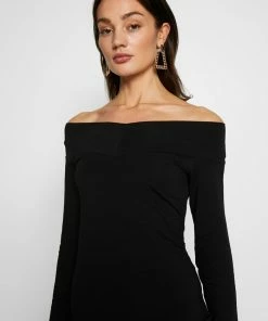 Even&Odd BASIC - OFF-SHOULDER MINI LONG SLEEVES DRESS - Shift Dress - Black -Even&Odd Sales Store 373c0f31993c4475b95f293b35a213d6