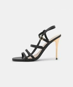 Even&Odd LEATHER - High Heeled Sandals - Black