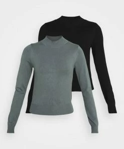 Even&Odd 2 PACK - Jumper - Black/green -Even&Odd Sales Store 38452acb147d49cd9da2d8bcc125c84a