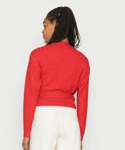 Even&Odd WRAPPED CARDIGAN - Cardigan - Red -Even&Odd Sales Store 3895e4c44538454ca77a7a9298d8157a